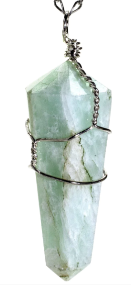 Amazonite Point Healing Stone Pendant Necklace - USA Med Bed