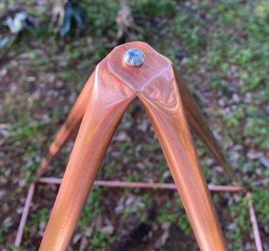 Top screw of copper golden ration pyramid
